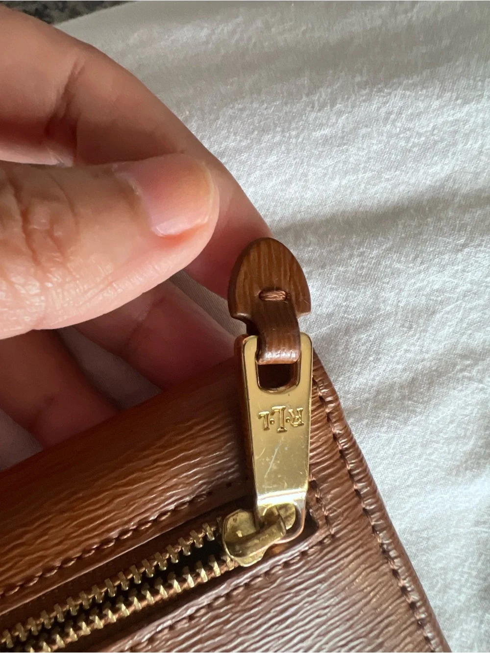 Lauren Ralph Lauren Crosshatch Leather Slim Snapped-Closure Wallet